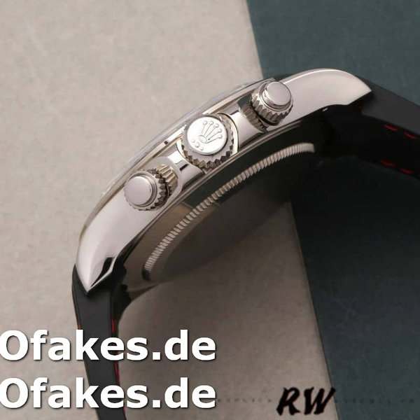 Rolex Daytona 116519 Panda Dial Black Rubber Strap 40mm Mens Replica Watch