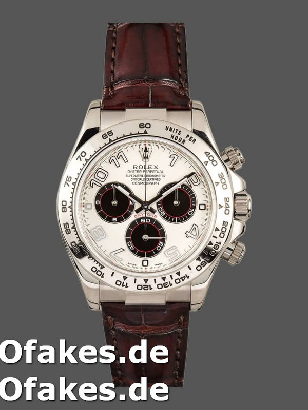 Rolex Daytona 116519 Panda Dial Chocolate Leather Strap 40mm Mens Replica Watch