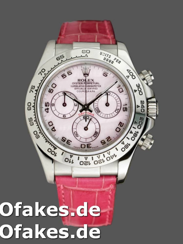 Rolex Daytona 116519 Rose MOP Arabic Pink Strap 40mm Herren Replica Watch