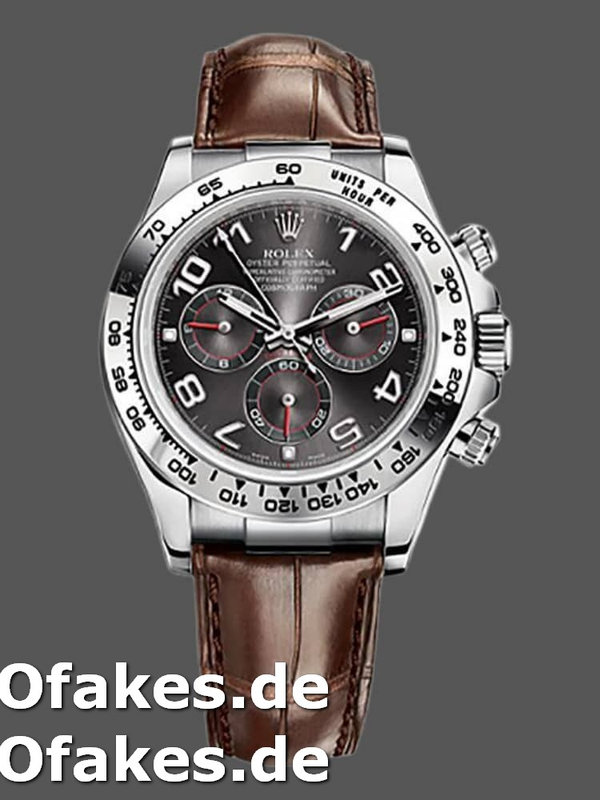 Rolex Daytona 116519 White Gold Grey Dial 40mm Herren Replica Uhr