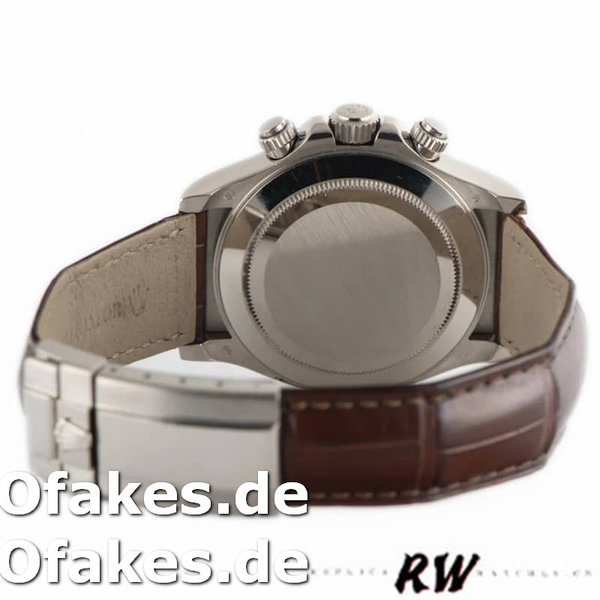 Super Clone Men's Rolex Daytona 40mm Men's-116519-White Gold-Grey Dial Grey<br />