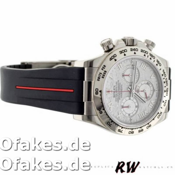 Replica Rolex Daytona 116519MT Meteorite Dial RubberB Strap 40mm Herren Replica Uhren