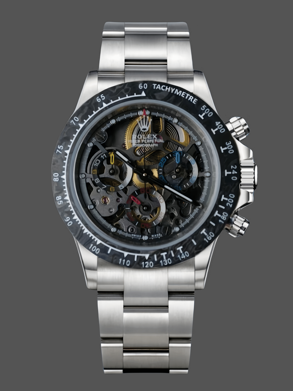 Rolex Daytona 116520 ADG Skeleton Dial Steel Bracelet Steel Case Replica Watch