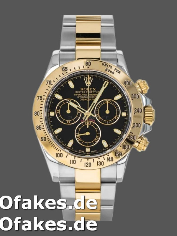 Rolex Daytona 116523 Stainless Steel Schwarzes Zifferblatt 40mm Mens Replica Watch