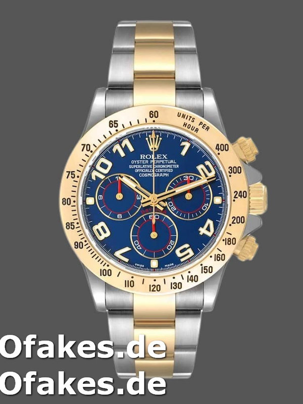 Rolex Daytona 116523 Steel Yellow Gold Blue Racing Dial 40mm Mens Replica Watch