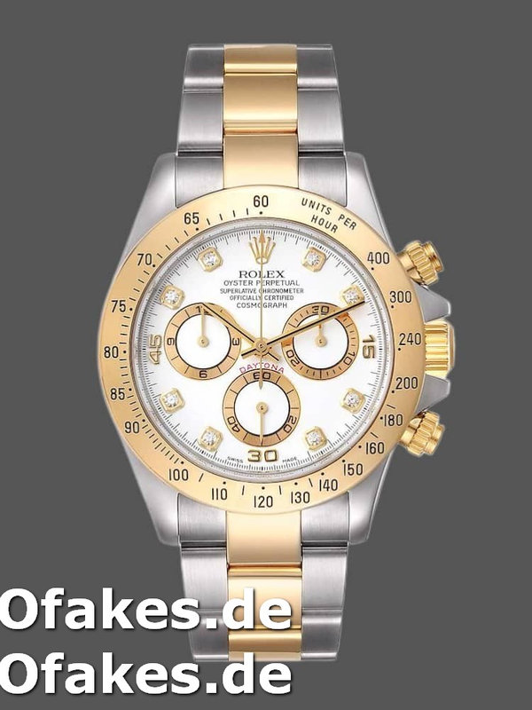 Rolex Daytona 116523 White Diamond Dial 40mm Herren Replica Watch