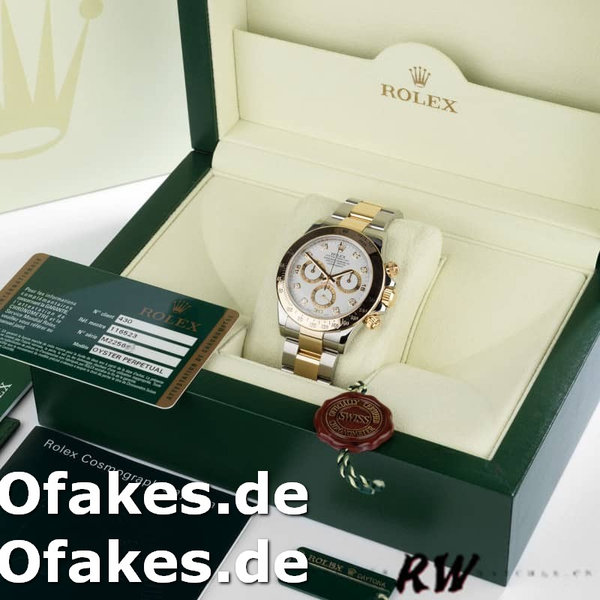 Replica Rolex Daytona 116523 White Diamond Dial 40mm Herren Replica Uhren