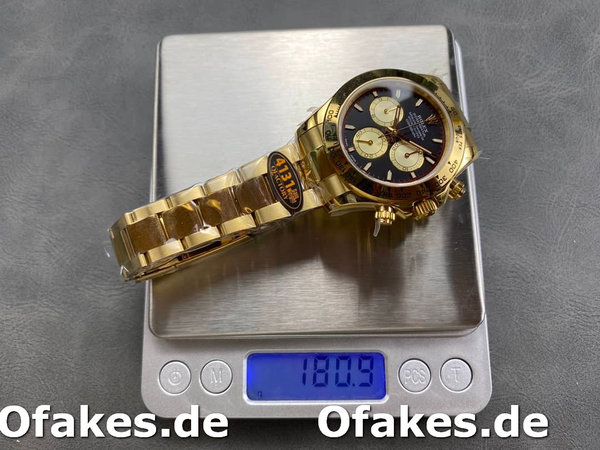 Rolex Daytona 116528 Yellow Gold Black Paul Newman Dial 40mm Mens Replica Watch