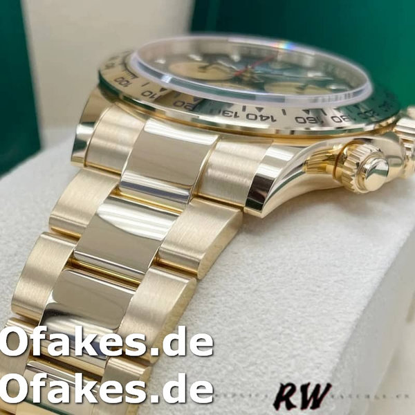 Rolex Daytona 116528 Yellow Gold Black Paul Newman Dial 40mm Mens Replica Watch