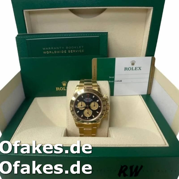 Rolex Daytona 116528 Yellow Gold Black Paul Newman Dial 40mm Mens Replica Watch