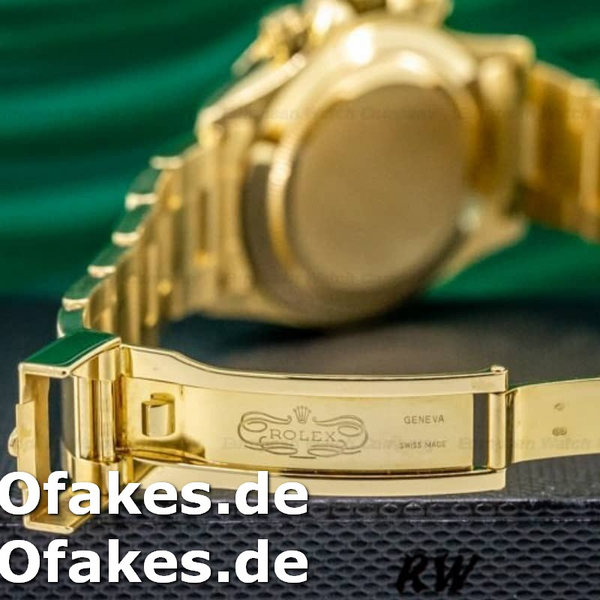 Rolex Daytona 116528 Yellow Gold Champagne Dial 40mm Mens Replica Watch