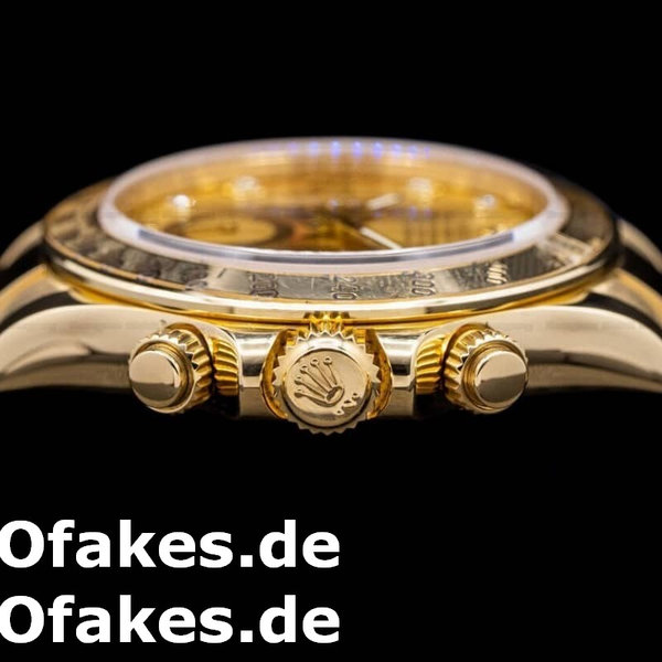 Rolex Daytona 116528 Yellow Gold Champagne Diamond Dial 40mm Herren Replica Watch