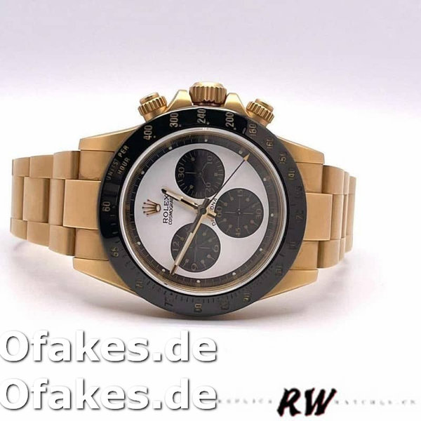 Rolex-Daytona 116528 Yellow Gold White Dial 40mm Herren Replica Watch