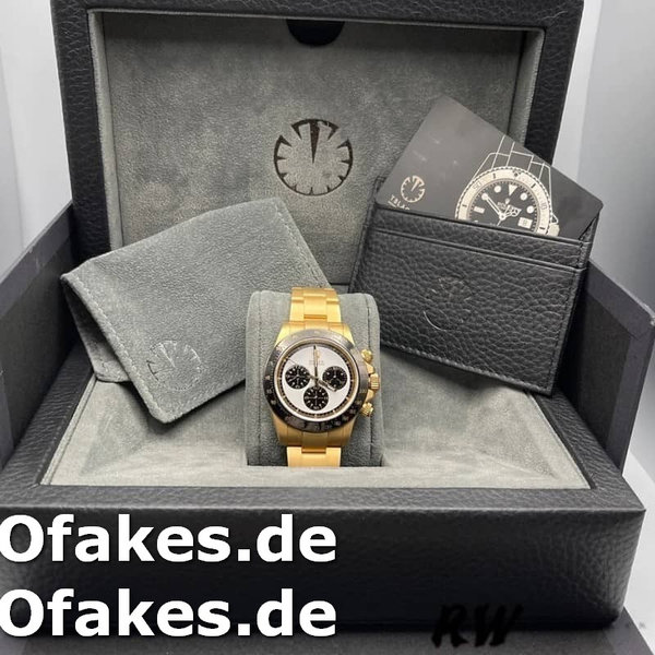Rolex-Daytona 116528 Yellow Gold White Dial 40mm Herren Replica Watch