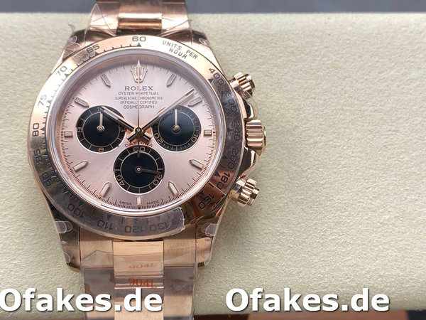 Replica Rolex Daytona 126505 Everose Gold Sundust Panda Dial 40MM Herren Replica Uhren