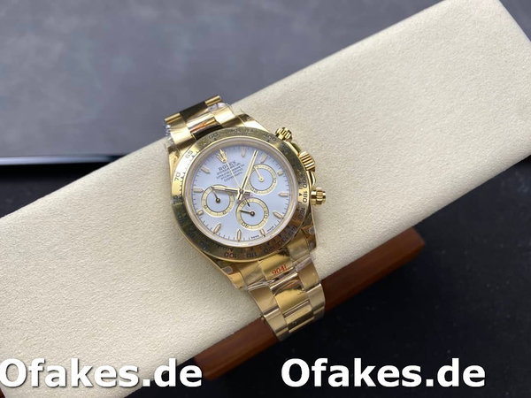 Rolex Daytona 126508 0001 18K Yellow gold White Dial Replica Watch