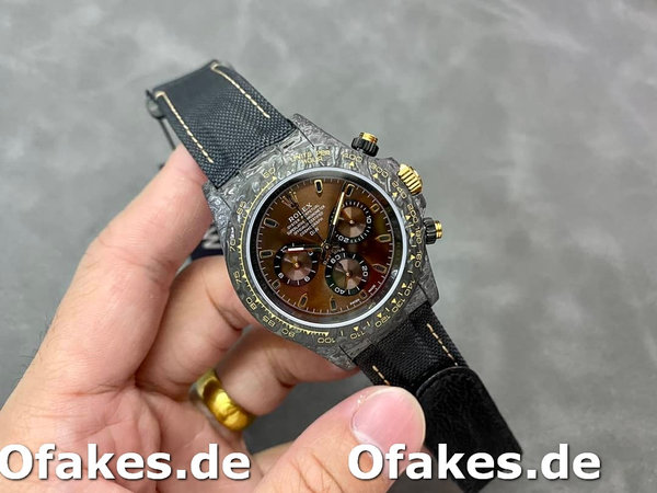 Replica Rolex Daytona 40mm DIW Carbon Case Chocolate Dial Nylon Strap Herrenuhr