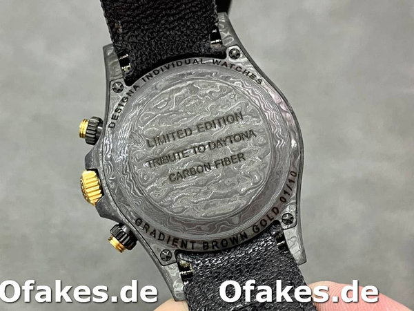 Replica Rolex Daytona 40mm DIW Carbon Case Chocolate Dial Nylon Strap Herrenuhr