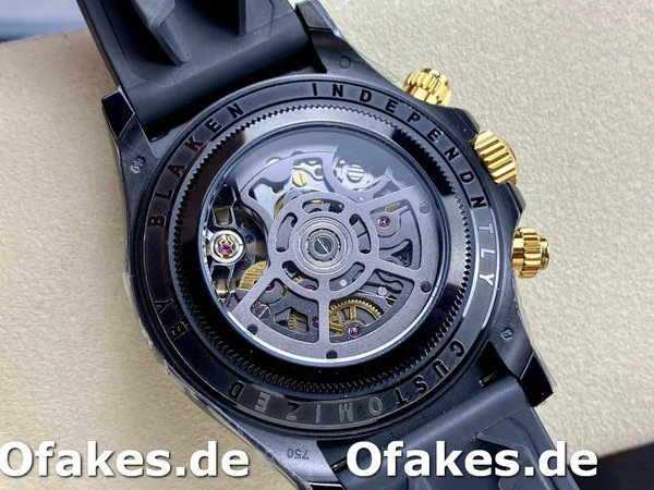 Replica Rolex Daytona Blaken Black 1:1 Mirror Skeleton Dial 40mm Herrenuhr