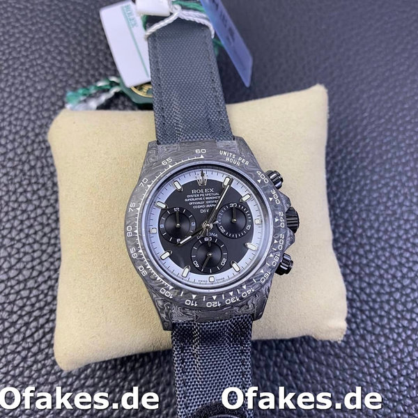 Rolex Daytona Cosmograph DIW Carbon Fiber Schwarzes Zifferblatt 40mm