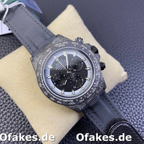 Rolex Daytona Cosmograph DIW Carbon Fiber Schwarzes Zifferblatt 40mm
