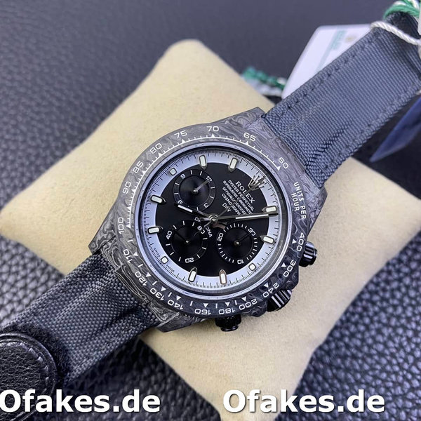 Rolex Daytona Cosmograph DIW Carbon Fiber Schwarzes Zifferblatt 40mm