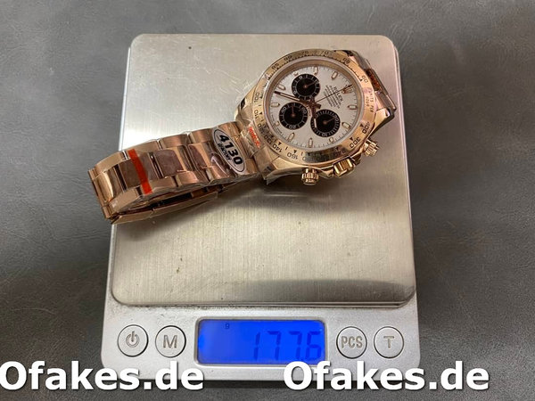 Replica Rolex Daytona m116505 Everose Gold Meteorite Grey Dial 40MM Herren Replica Uhren