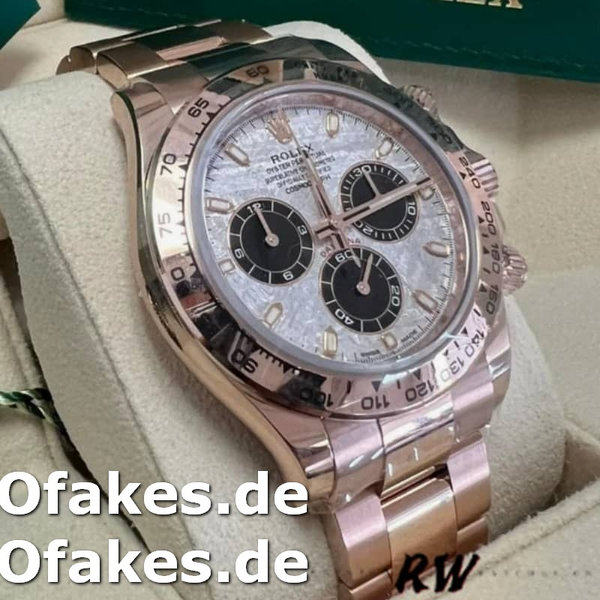 Replica Rolex Daytona m116505 Everose Gold Meteorite Grey Dial 40MM Herren Replica Uhren