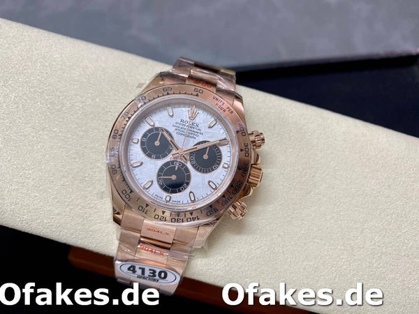 Replica Rolex Daytona m116505 Everose Gold Meteorite Grey Dial 40MM Herren Replica Uhren