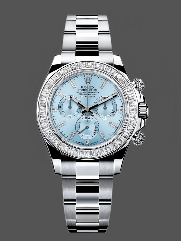 Rolex Daytona Oyster Perpetual Platinum Ice Blaues Zifferblatt 116576TBR