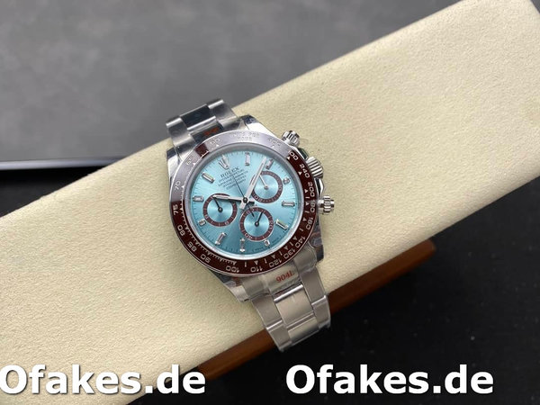 Replica Rolex Platinum Cosmograph Daytona Ice Blue Ice Blue Diamond Baguette Mark 126506 0002