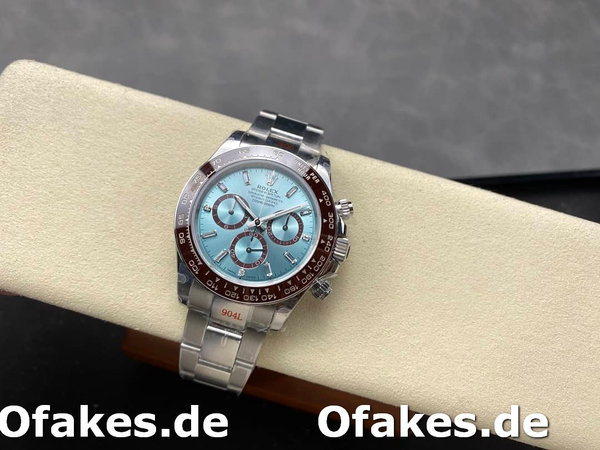 Replica Rolex Platinum Cosmograph Daytona Ice Blue Ice Blue Diamond Baguette Mark 126506 0002