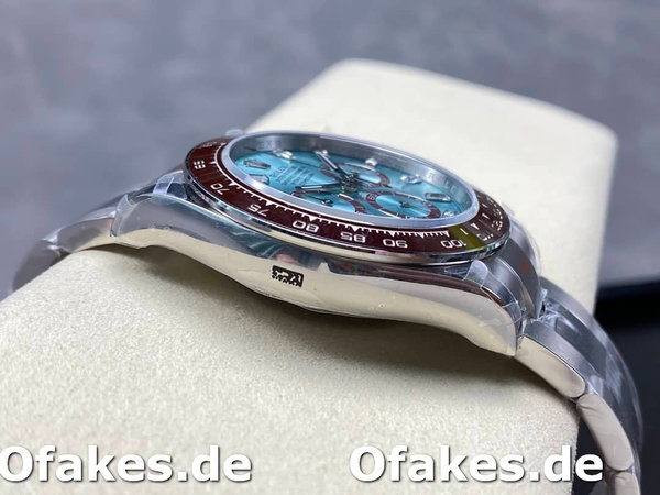 Replica Rolex Platinum Cosmograph Daytona Ice Blue Ice Blue Diamond Baguette Mark 126506 0002