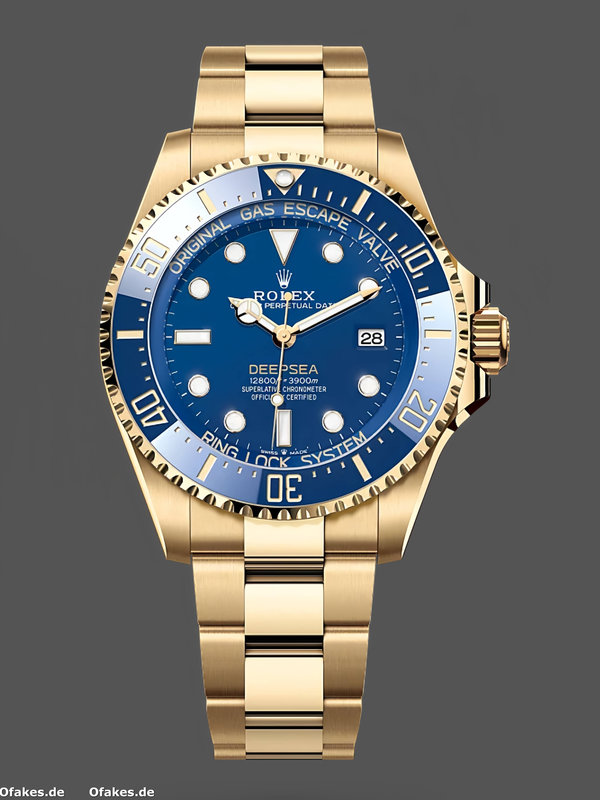 Rolex New 2024 Release Deepsea Gold Blaues Zifferblatt 136668LB