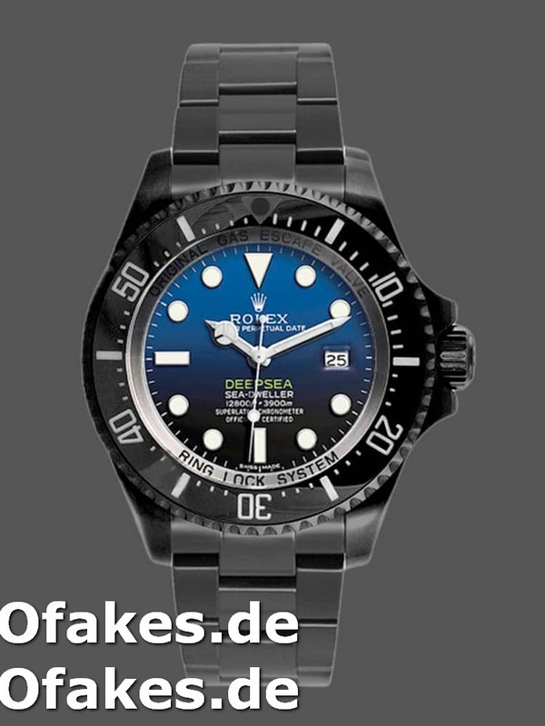 Rolex Sea-Dweller Deepsea 116660 PVD/DLC Coated Stainless Steel D-Blaues Zifferblatt 44MM Mens Replica Watch