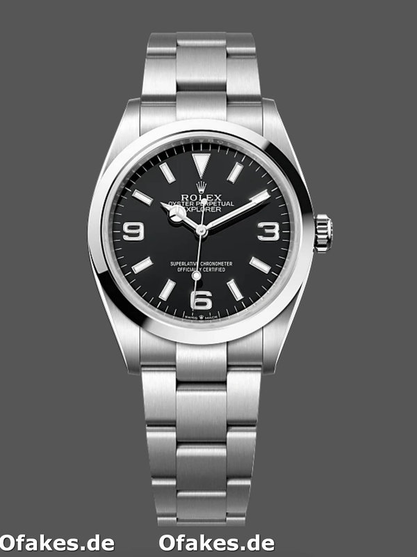 Rolex Explorer 124270 0001 Schwarzes Zifferblatt Stainless Steel 36MM
