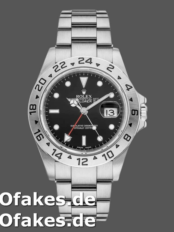 Rolex Explorer II 16570 Stainless Steel Schwarzes Zifferblatt 40MM Mens Replica Watch