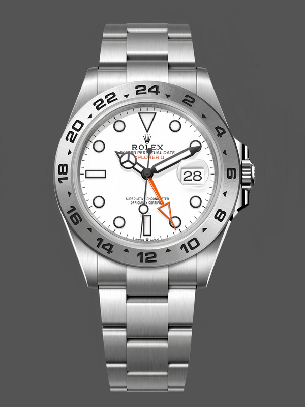 Rolex Explorer II m226570 0001 Stainless Steel White Dial 42MM Mens Replica Watch