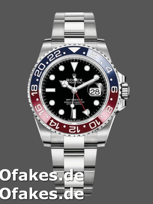 Rolex GMT Master II 116719BLRO White Gold Pepsi Schwarzes Zifferblatt 40mm Mens Replica Watch