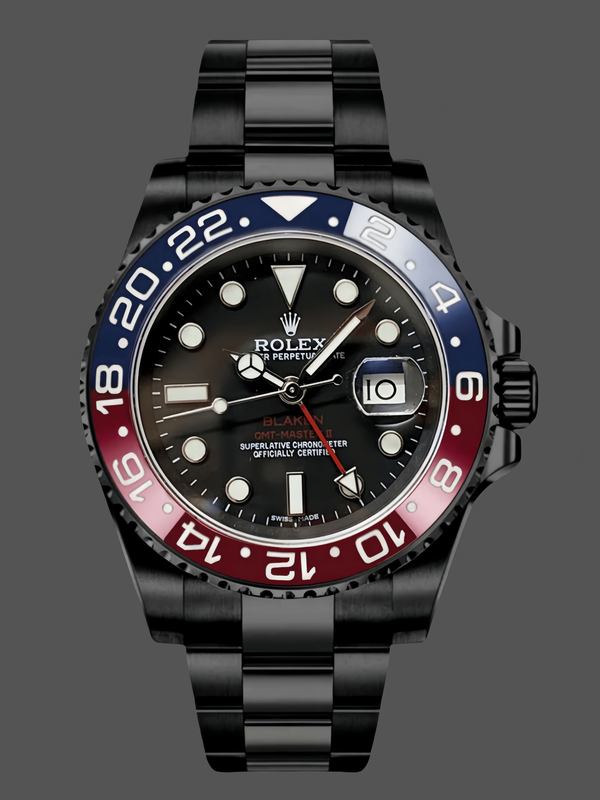 Rolex GMT Master II 40mm Pepsi 126710blro 0002 Schwarzes Zifferblatt