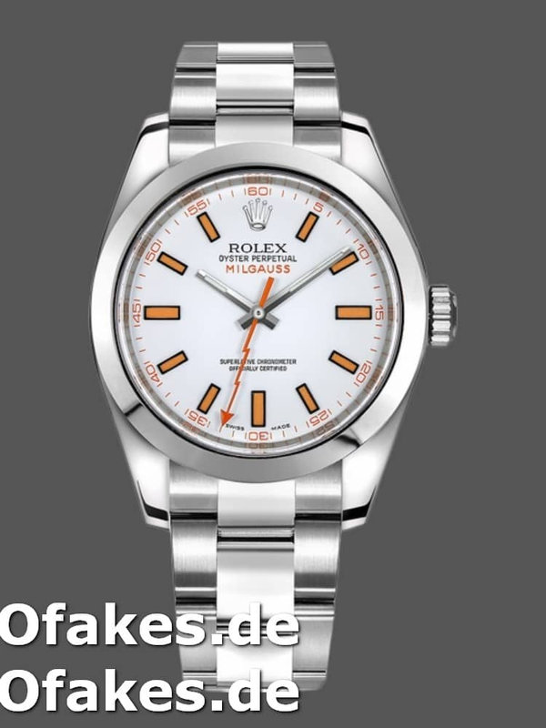 Rolex Milgauss 116400 Automatic White Dial 40mm Mens Replica Watch