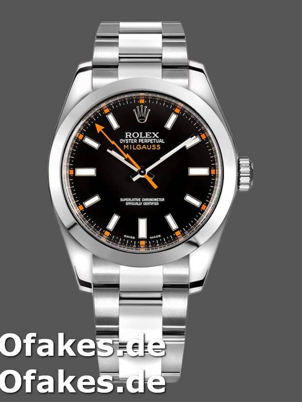 Rolex Milgauss 116400 Stainless Steel Schwarzes Zifferblatt 40mm Mens Replica Watch