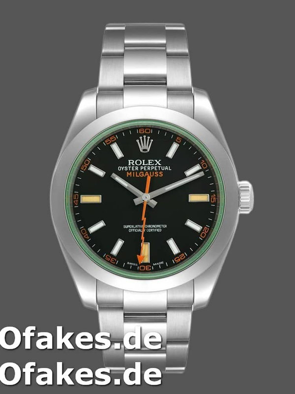 Rolex Milgauss 116400GV Stainless Steel Schwarzes Zifferblatt 40MM Mens Replica Watch