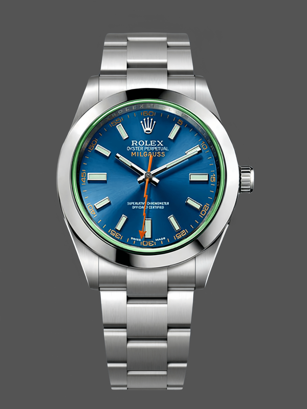 Rolex Milgauss 116400GV Stainless Steel Z-Blaues Zifferblatt 40mm Herren Replica Watch