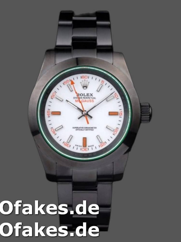 Rolex Milgauss PR116610 Pstainless steel White Dial 40MM Mens Replica Watch