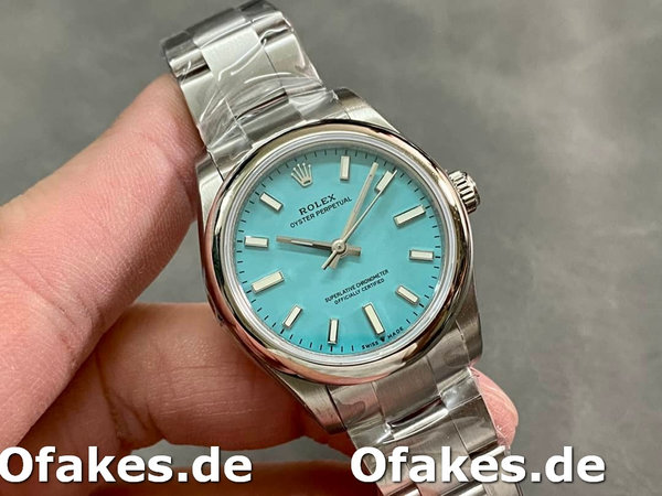 Replica Rolex Oyster Perpetual 31 Turquoise Blue Dial 277200 0007 Damenuhr