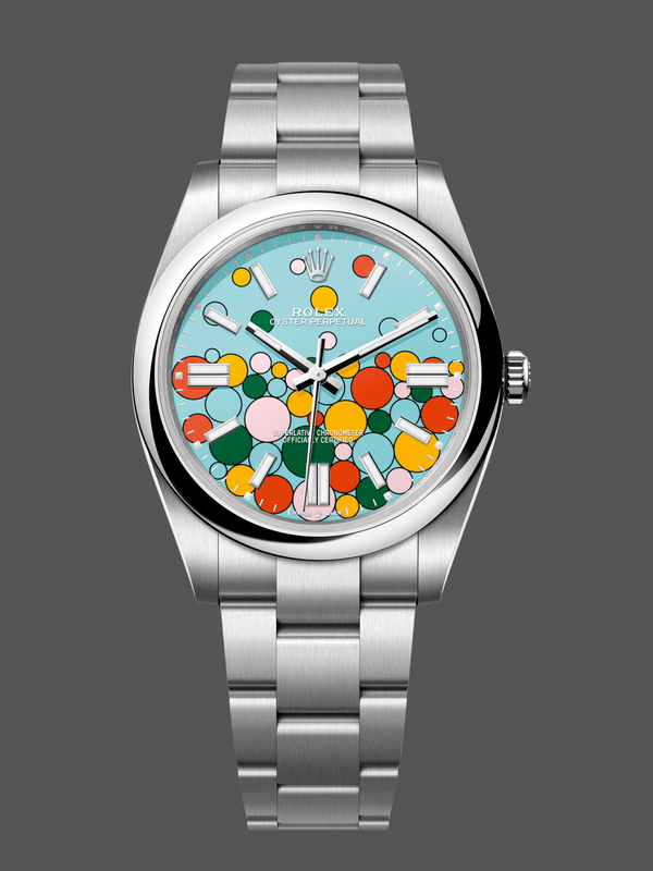 Rolex Oyster Perpetual 41mm Blaues Zifferblatt Stainless Steel m124300-0008