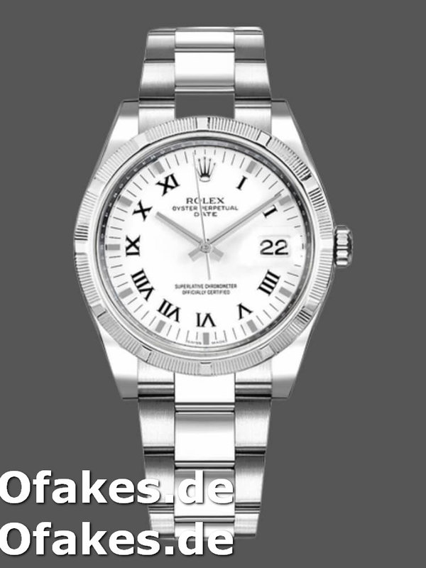 Rolex Oyster Perpetual Date 115210 White Roman Numeral Dial Unisex Replica Watch