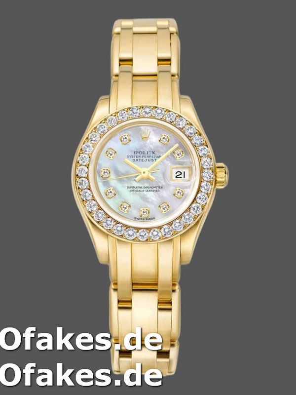 Rolex Pearlmaster 80298 White MOP Dial 29MM Lady Replica Watch