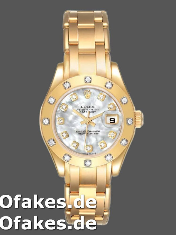 Rolex Pearlmaster 80318 MOP Diamond Dial 29MM Lady Replica Watch